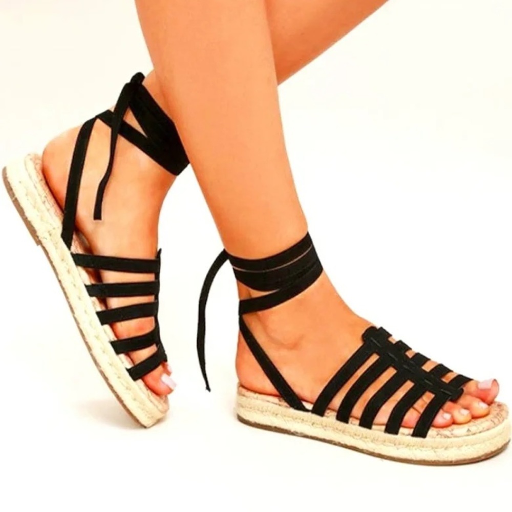 Sam Edelman lace up espadrille sandals